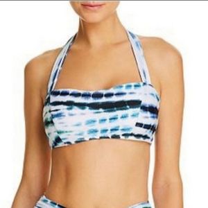 Shoshanna Seaglass Tie Dye Halter Retro Bikini Top, C